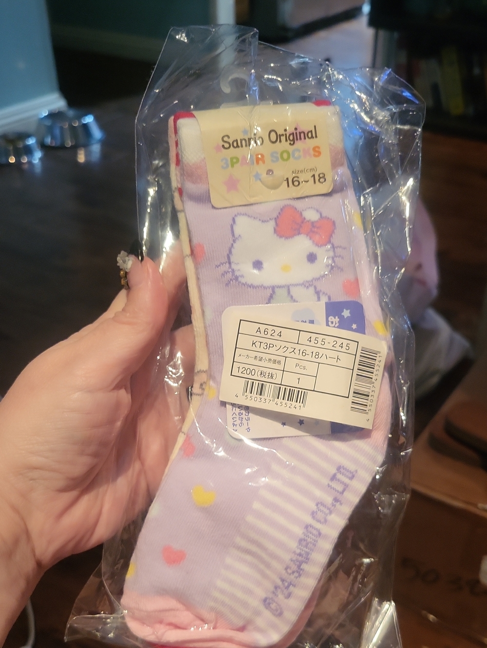 Sanrio Hello Kitty Kids Crew Socks -  (3 Pairs)